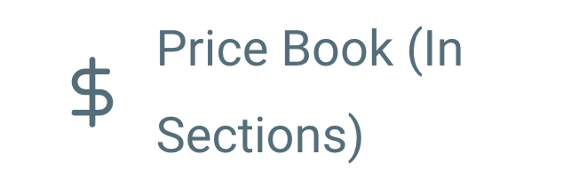 Pricebook Sections